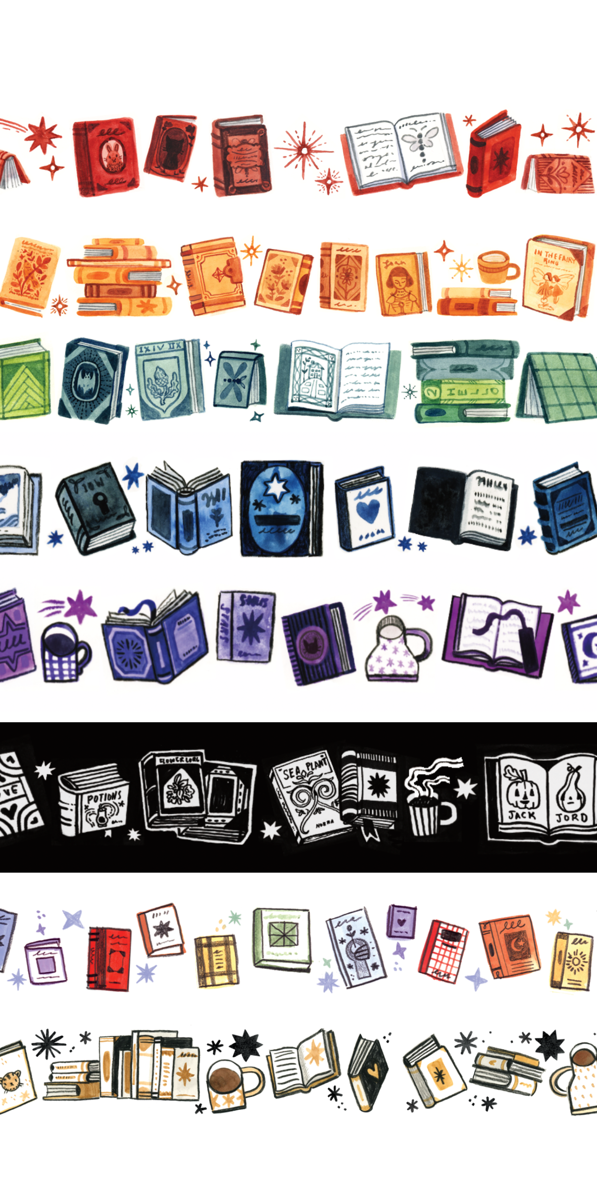 Mossy Books Washi Tape