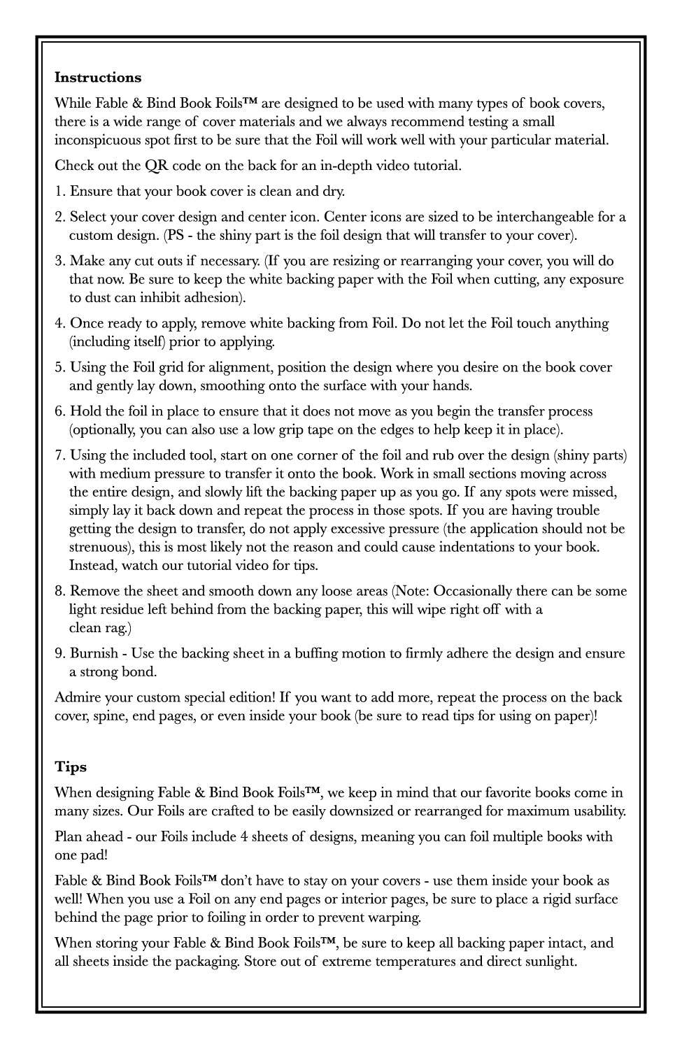 DIY Book Foils - Devotion Fable & Bind Book Foil™