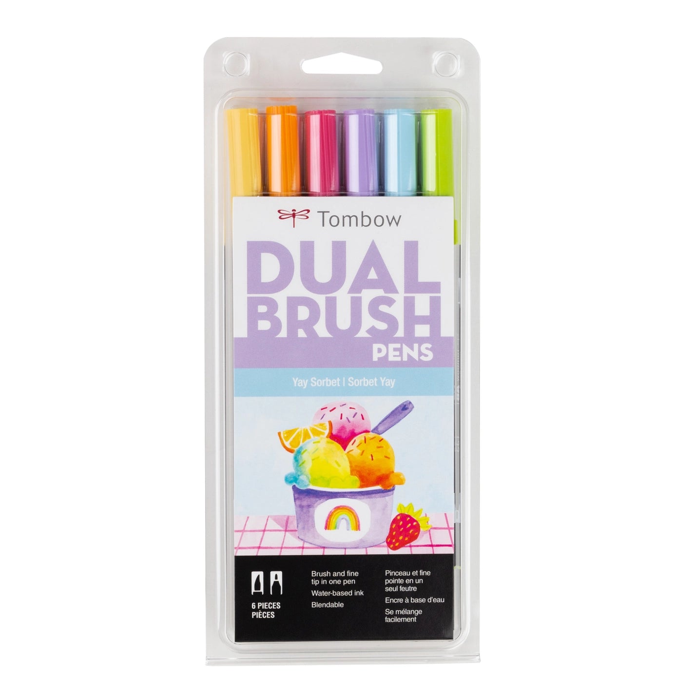 Tombow Dual Brush Pen, 6-Pack Sets