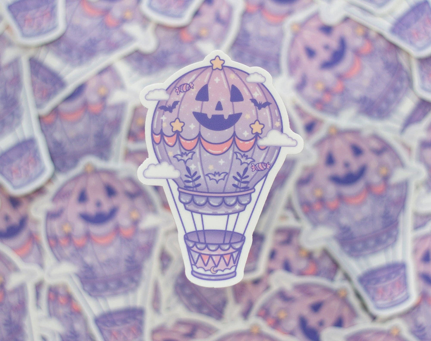 Midnight Hot Air Balloon Sticker