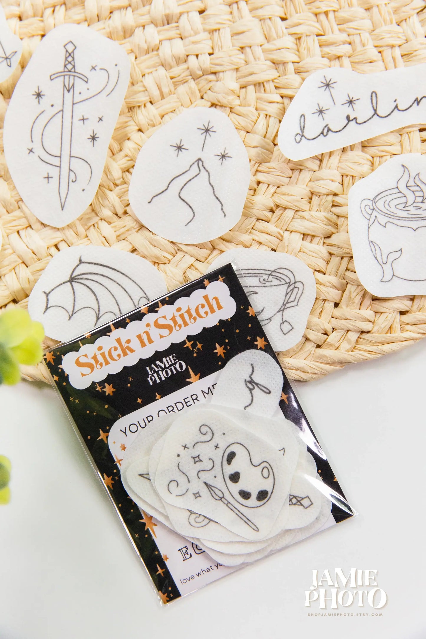 ACOTAR Embroidery Stick n Stitch Pack, Water Soluble Designs