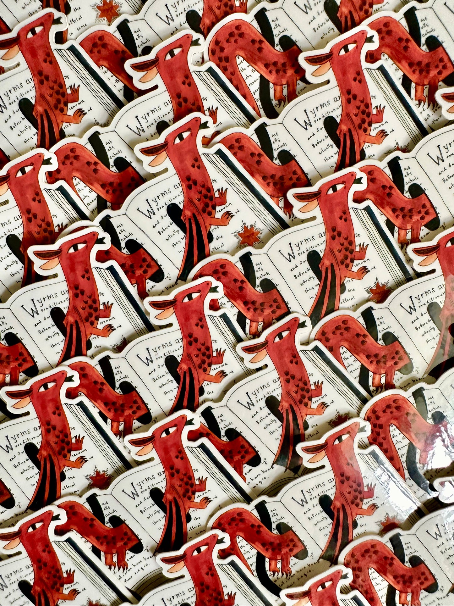 Book Wyrm - Book Worm - DND - Bookstore - Library Sticker