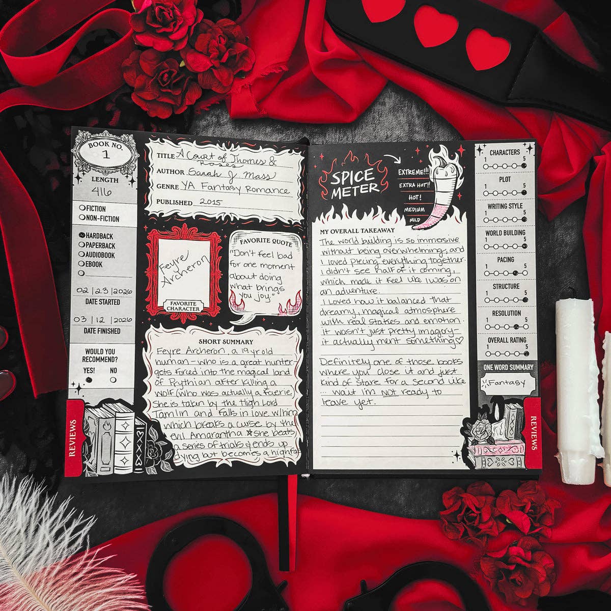 A Little Wicked Reading Journal (Original Artwork) for Readers