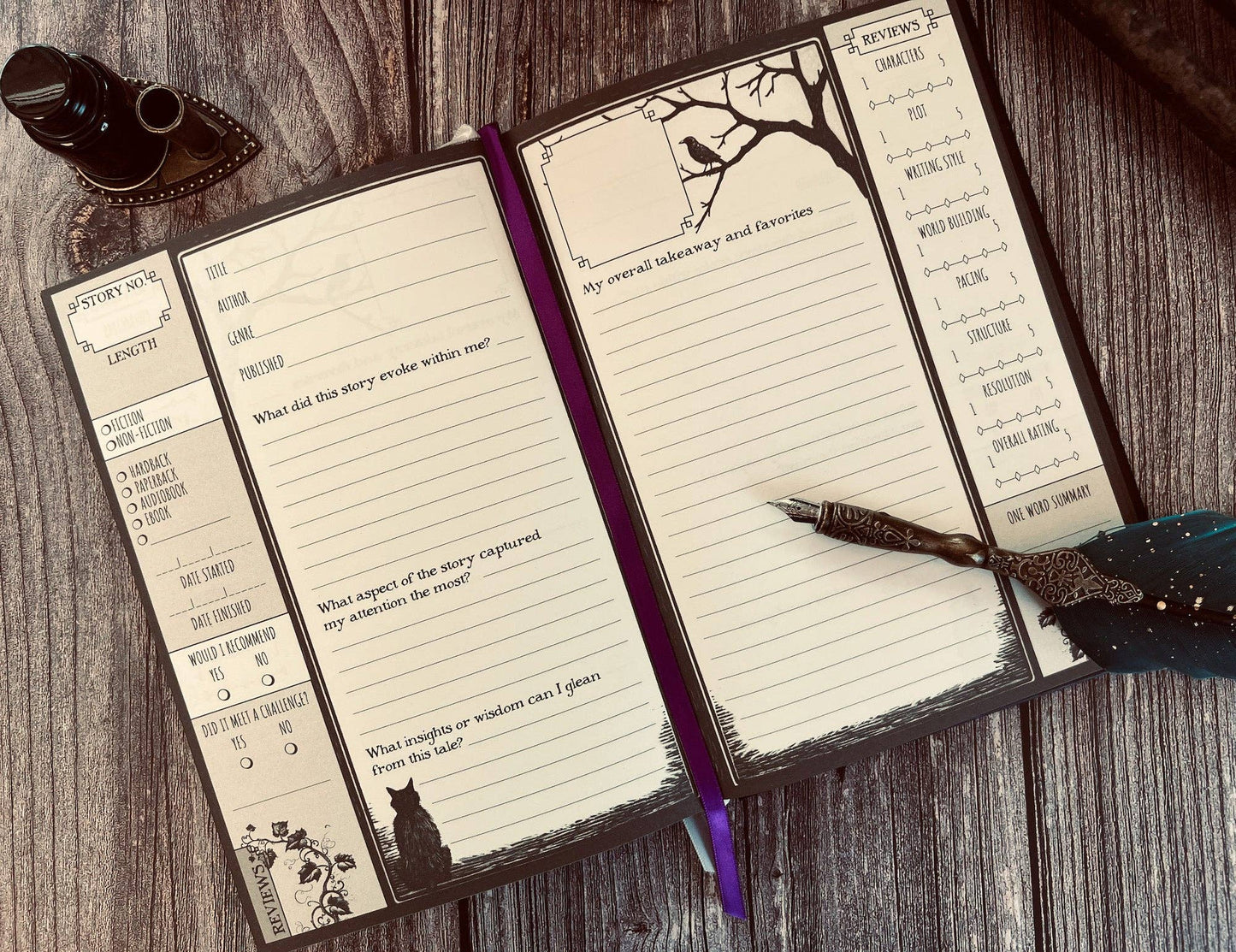 Waiting for the Night Reading Journal (Original Artwork) for Readers