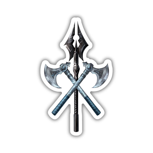 Lyra’s Axes & Hades’ Bident Sticker | The Games Gods Play