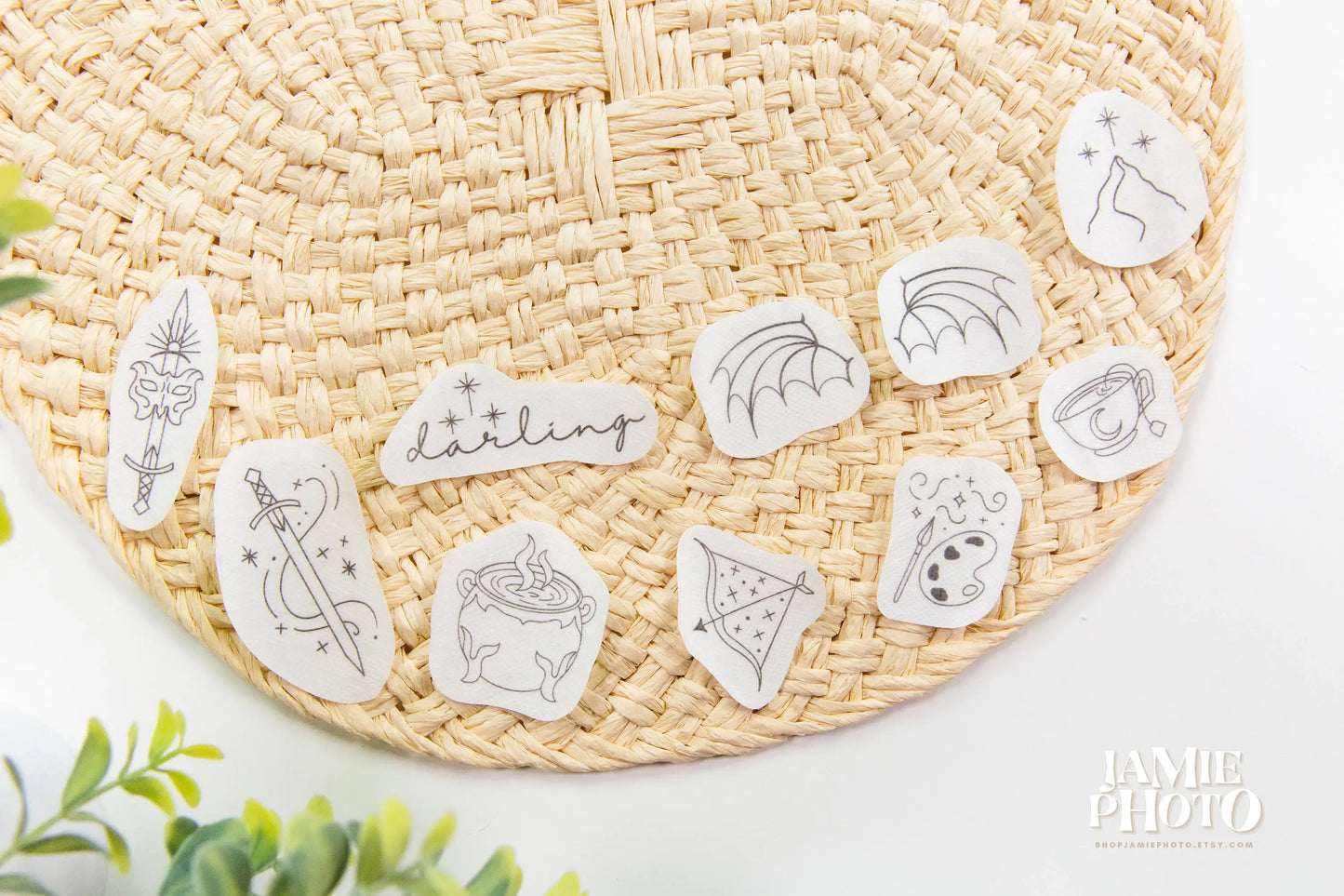 ACOTAR Embroidery Stick n Stitch Pack, Water Soluble Designs