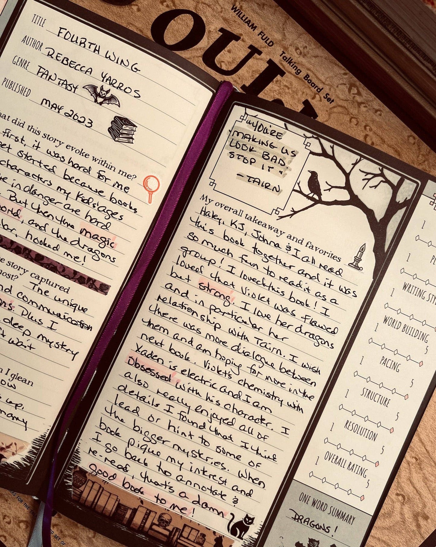 Waiting for the Night Reading Journal (Original Artwork) for Readers