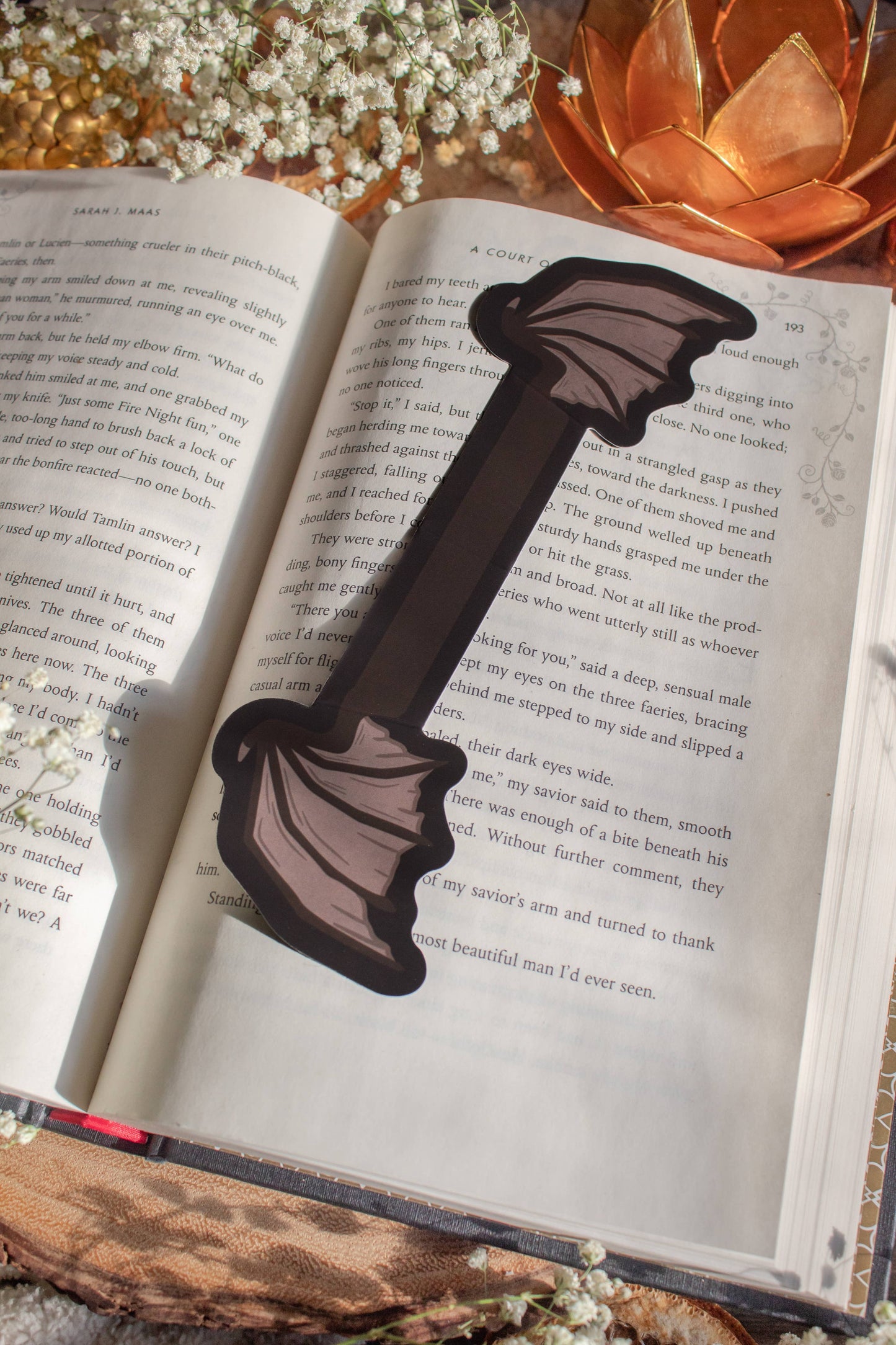 3D Bat Wings Die-Cut Bookmark