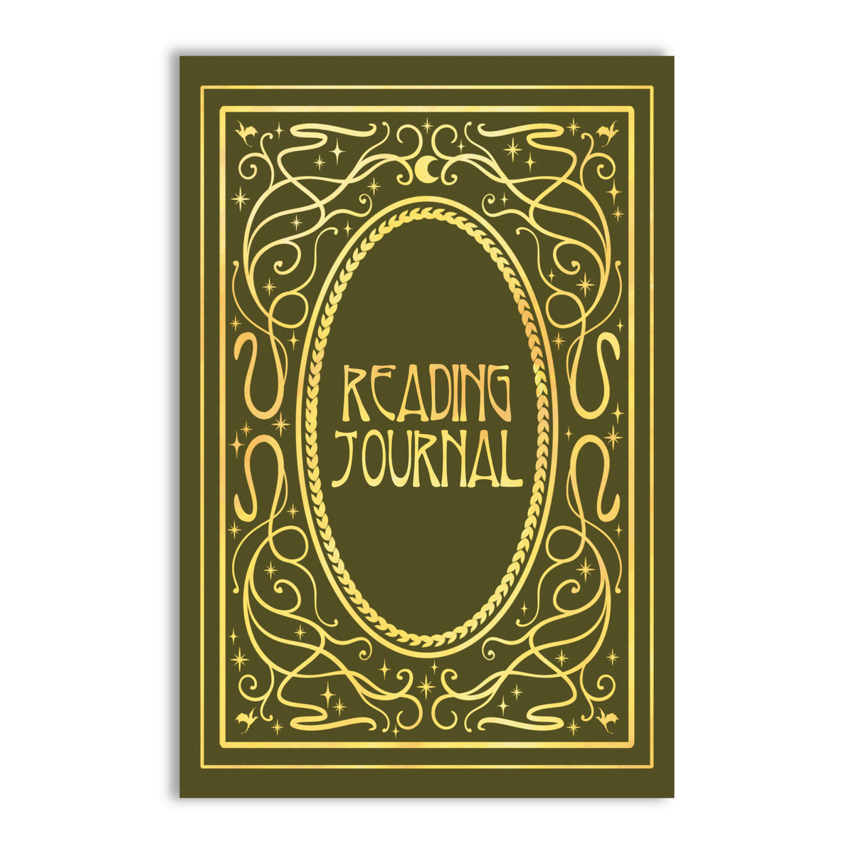 6"x9" Reading Journal with 50 Review Pages | Art Nouveau