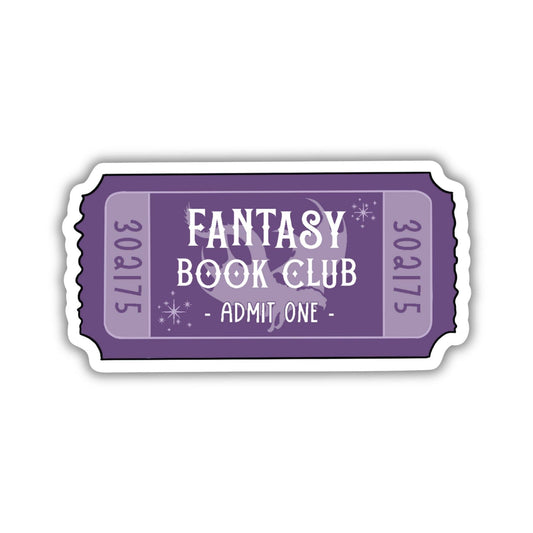 Fantasy Book Club Ticket Sticker