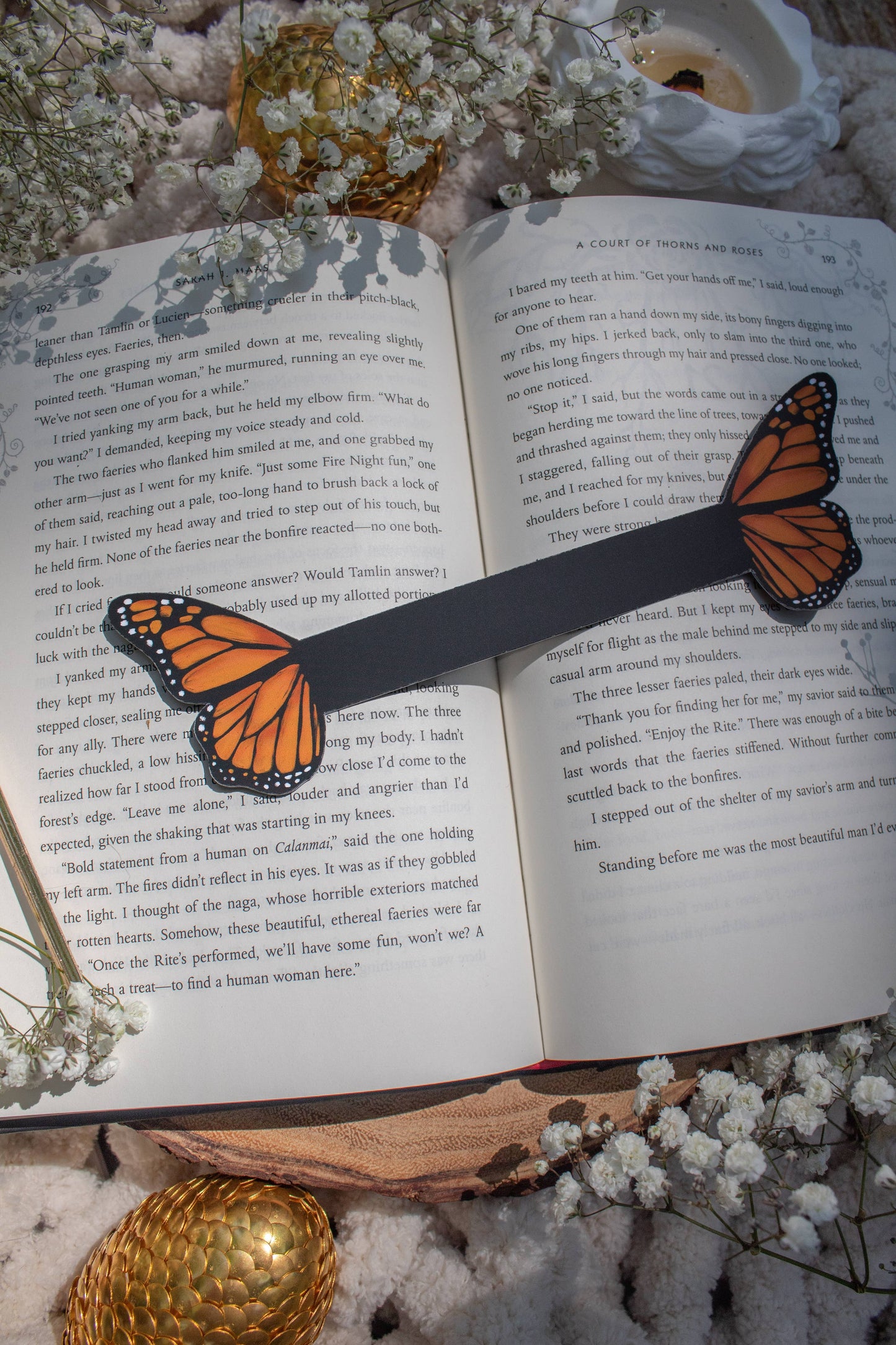 3D Monarch Butterfly Wings Die-Cut Bookmark
