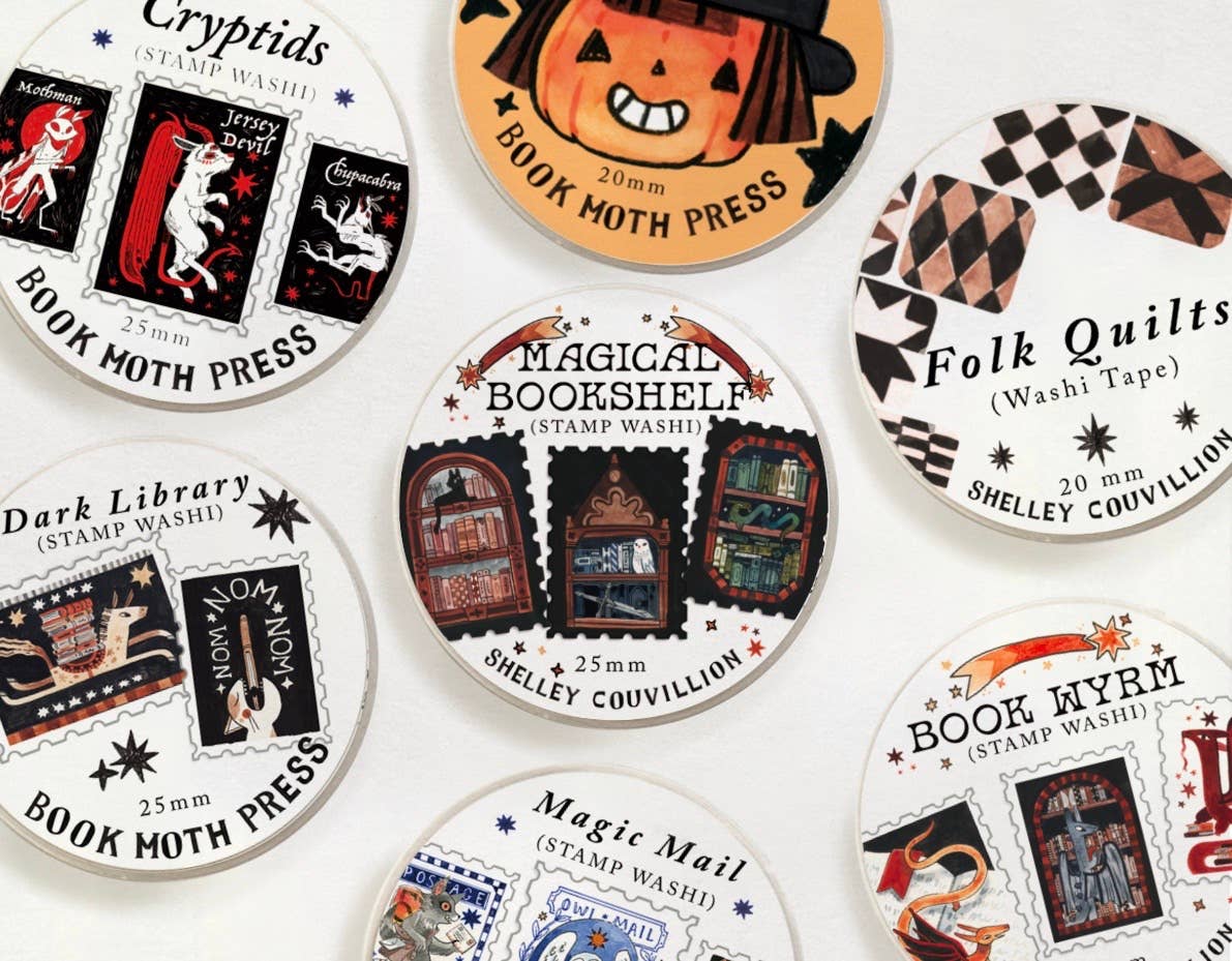 Cryptids Stamp Washi Tape / Dark Academia / bookish