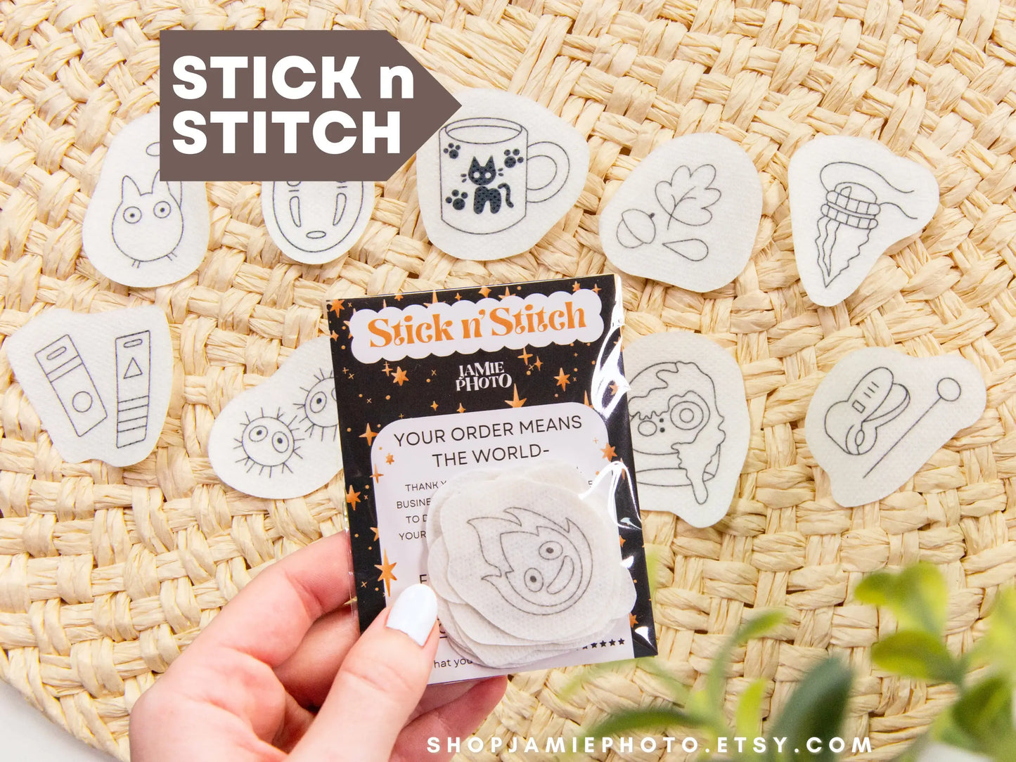 Anime Embroidery Stick and Stitch | Water Soluble Embroidery