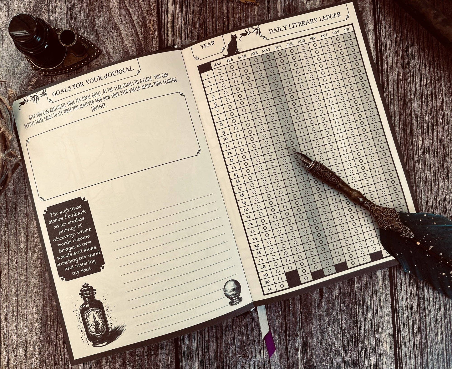 Waiting for the Night Reading Journal (Original Artwork) for Readers