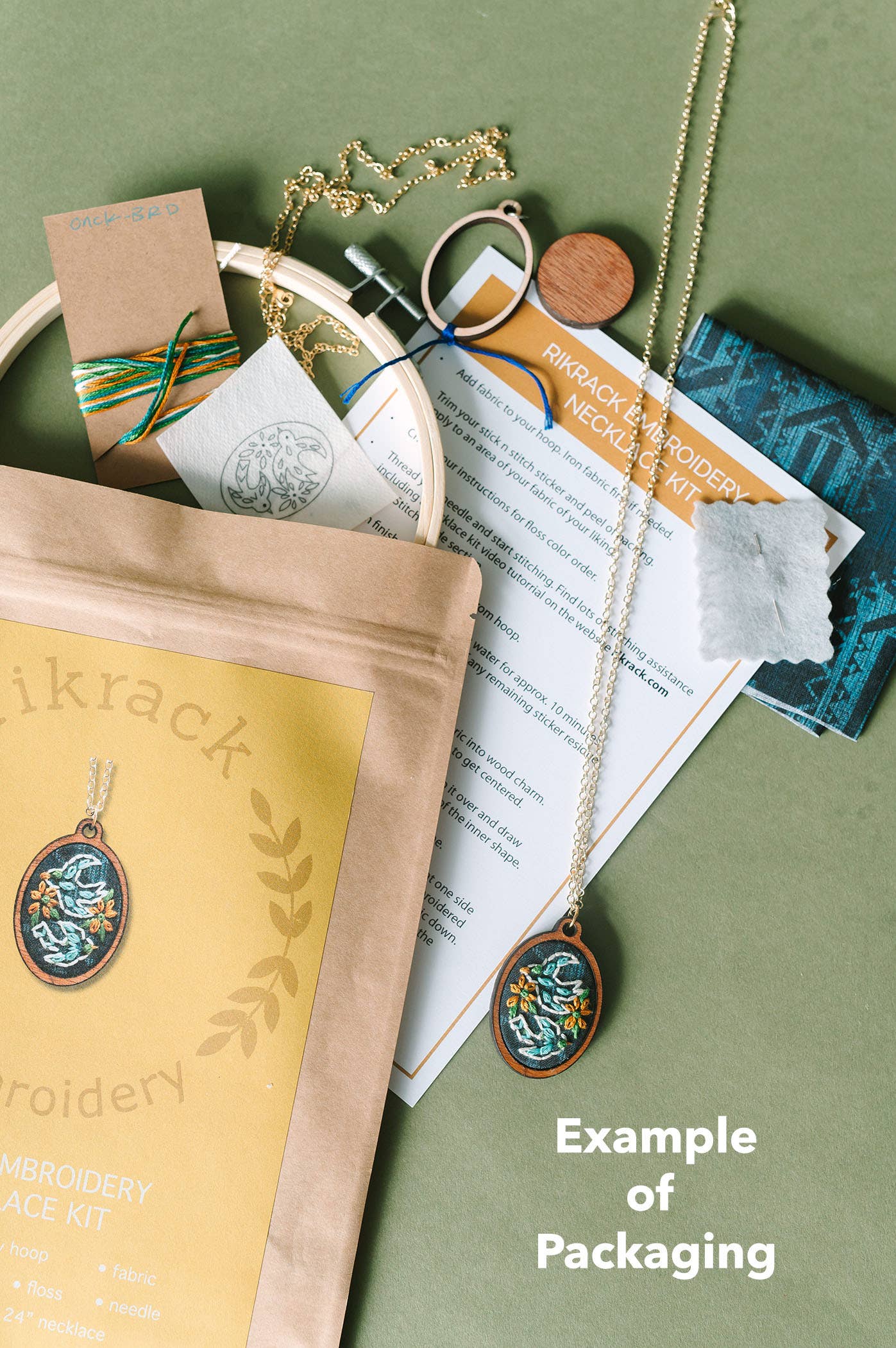 Pomegranate Embroidery Necklace Kit