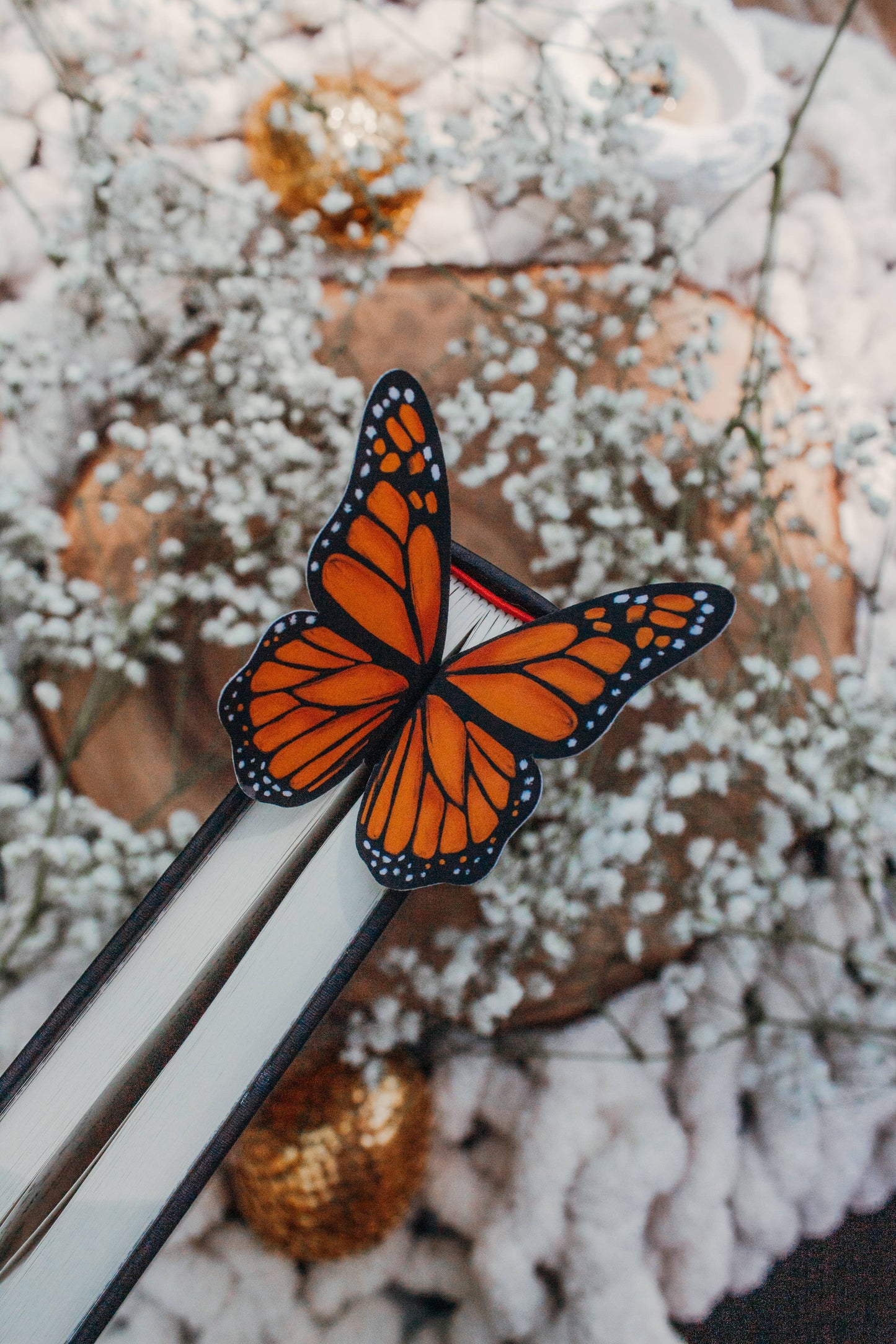 3D Monarch Butterfly Wings Die-Cut Bookmark