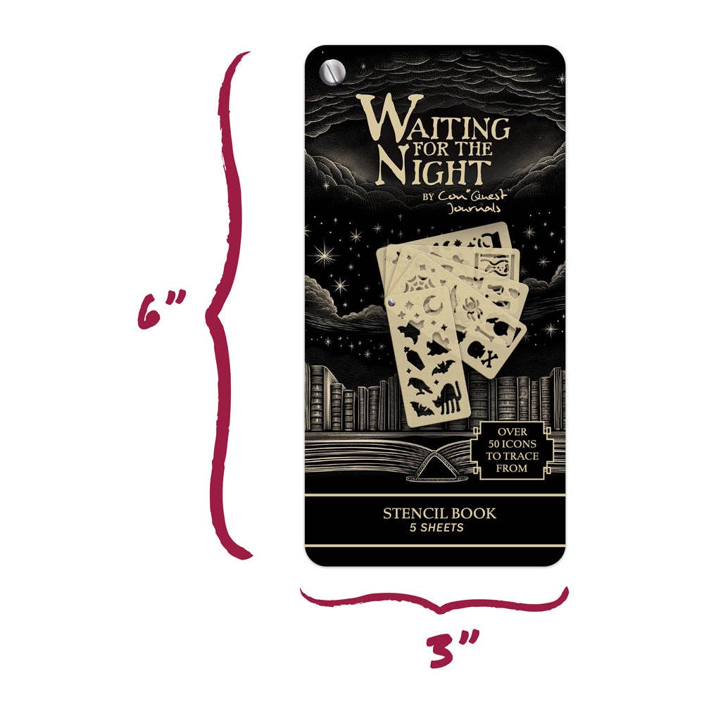 Waiting for the Night Stencil Book (5-Page) (Original Artwork)
