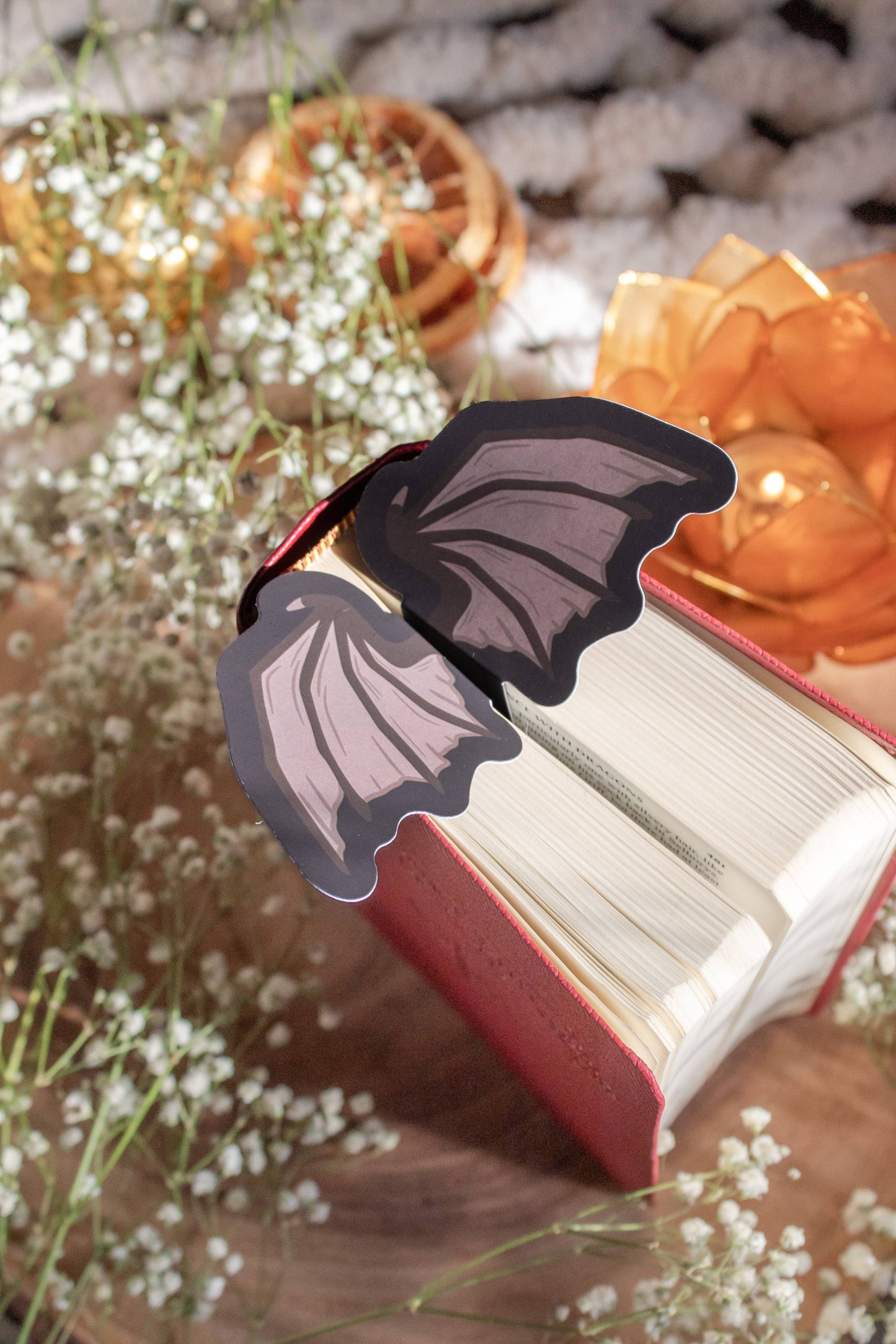 3D Bat Wings Die-Cut Bookmark