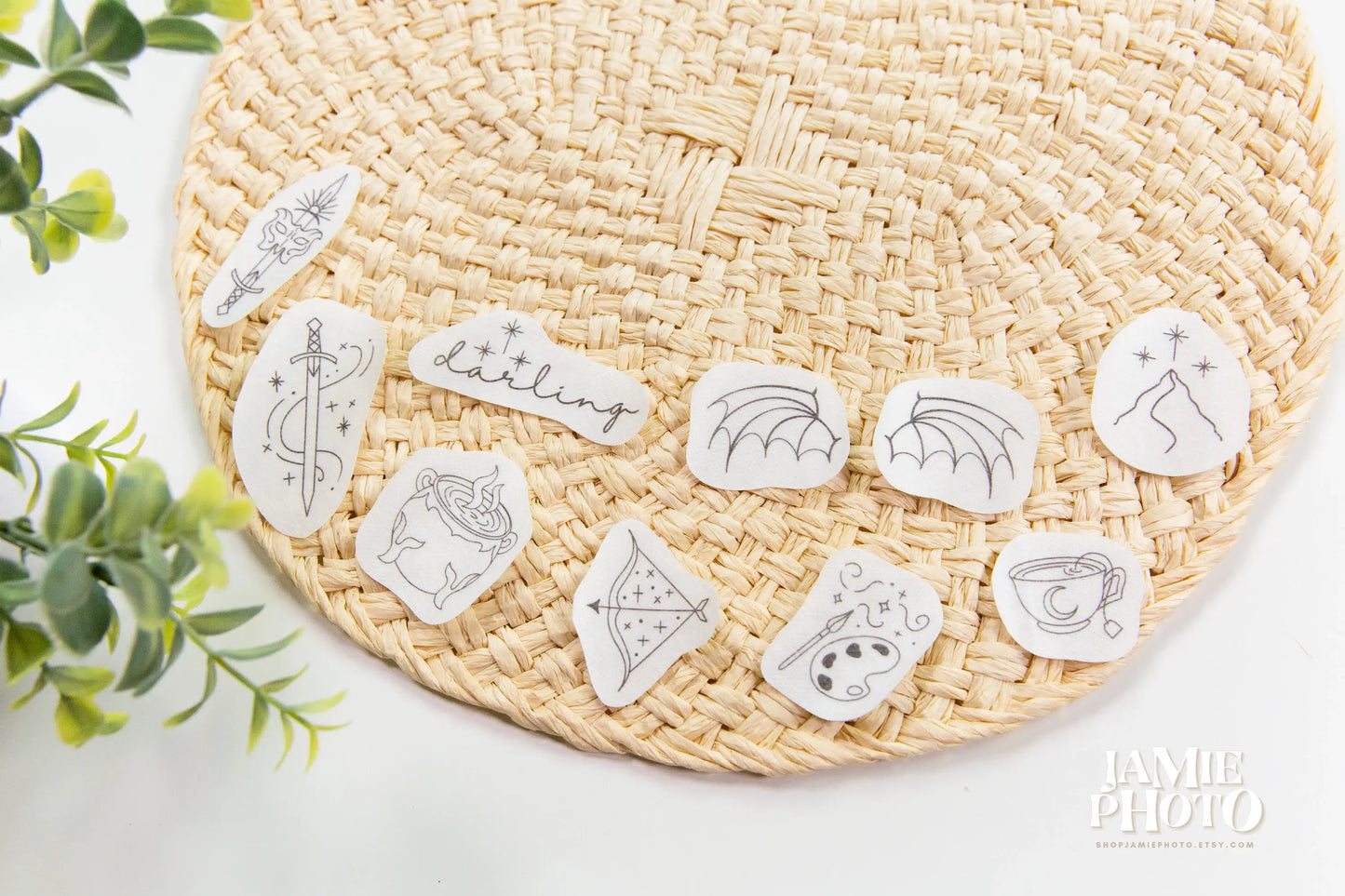 ACOTAR Embroidery Stick n Stitch Pack, Water Soluble Designs