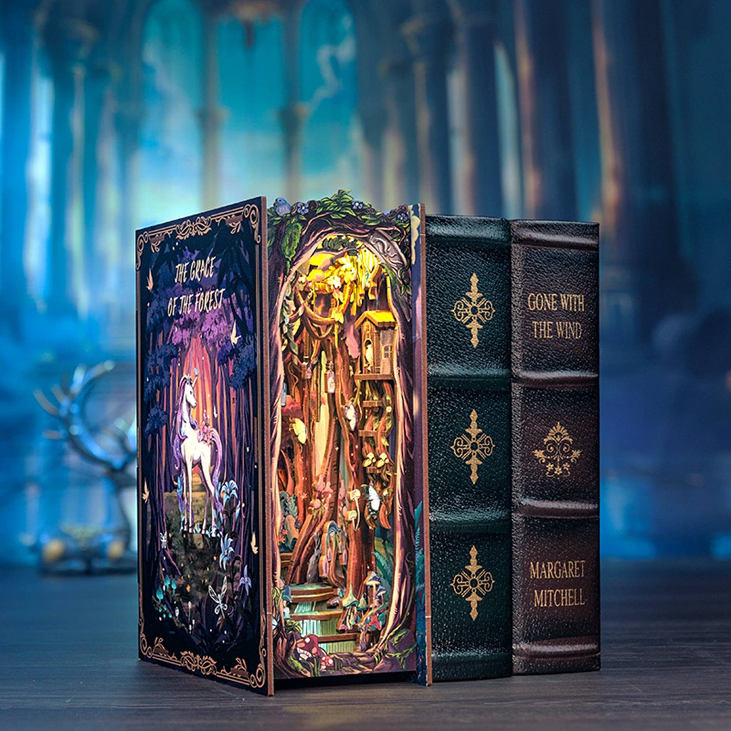 DIY Book Nook Kit: Grace of the Forest w/ Dust Cover