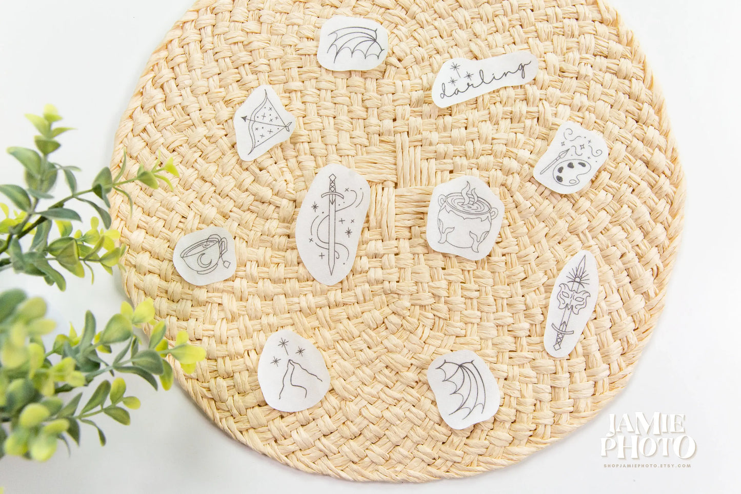 ACOTAR Embroidery Stick n Stitch Pack, Water Soluble Designs