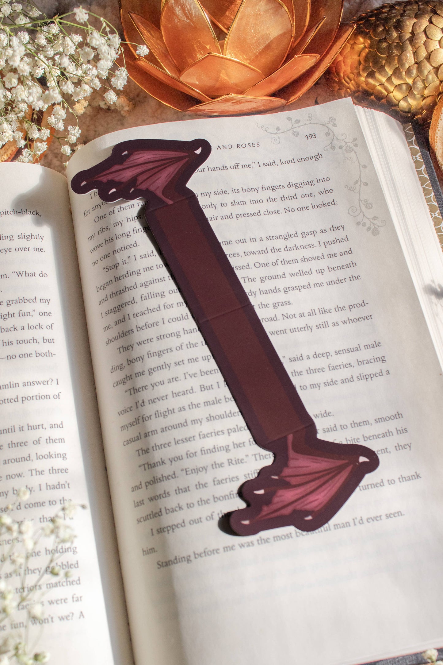 3D Dragon Wings Die-Cut Bookmark