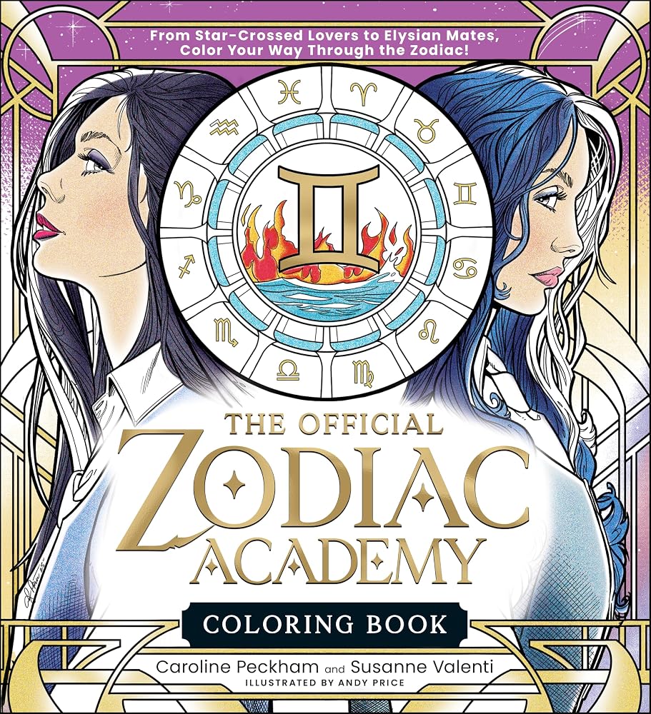 The Official Zodiac Academy Coloring Book: From Star-Crossed Lovers to Elysian Mates, Color Your Way Through the Zodiac! (Zodiac Academy Activity Books) cover image