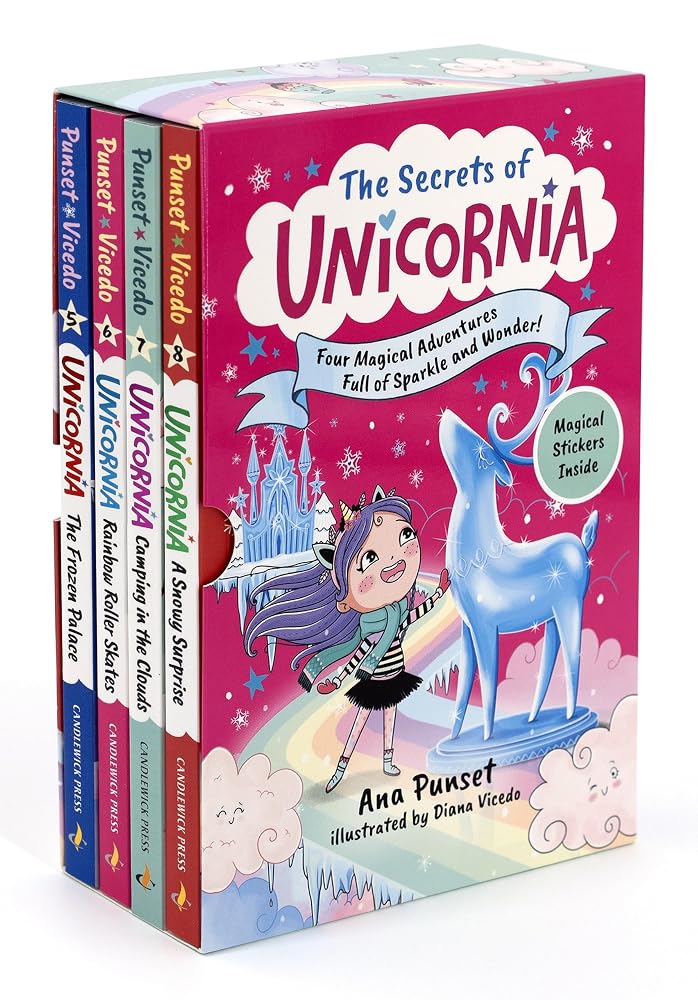 The Secrets of Unicornia: Four Magical Adventures Full of Sparkle and Wonder!: Books 5-8 (A Boxed Set of Four Unicorn Chapter Books About Friendship and Adventure for Kids Ages 5-7) cover image