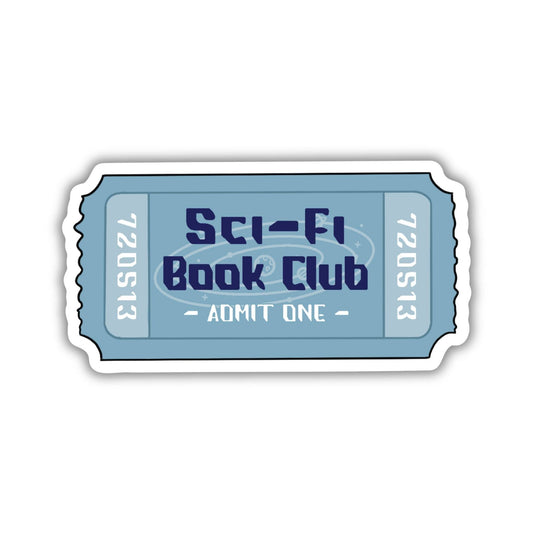 Sci-Fi Book Club Ticket Sticker