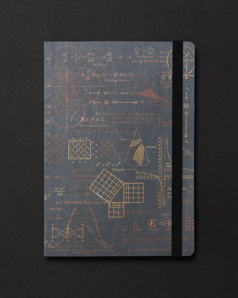 Cognitive Surplus Dark Analysis A5 Softcover Notebook: Equations That Changed the World