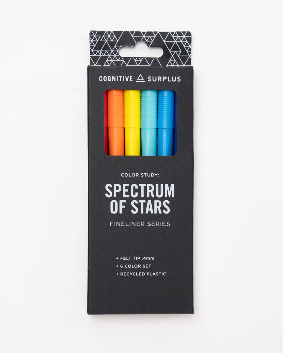 Cognitive Surplus Spectrum of Stars Fineliner Pens Pack