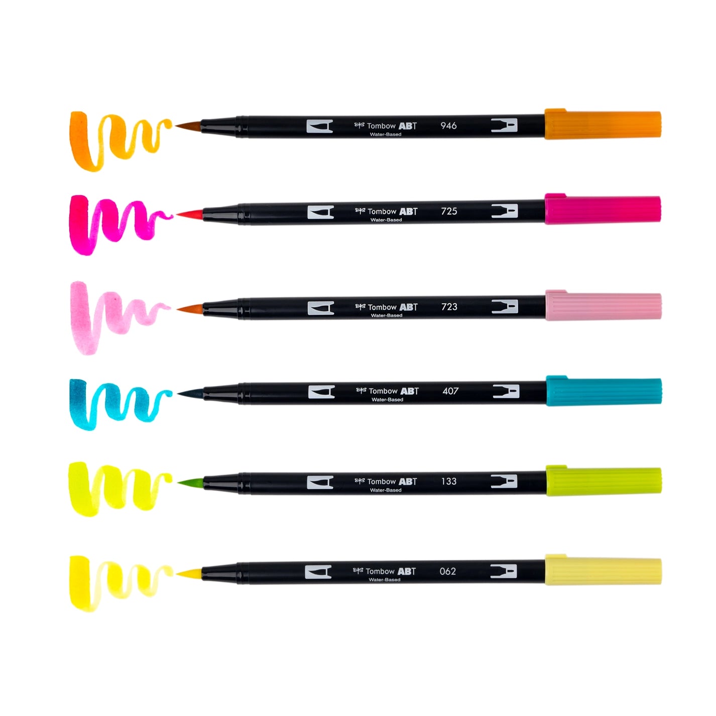 Tombow Dual Brush Pen, 6-Pack Sets