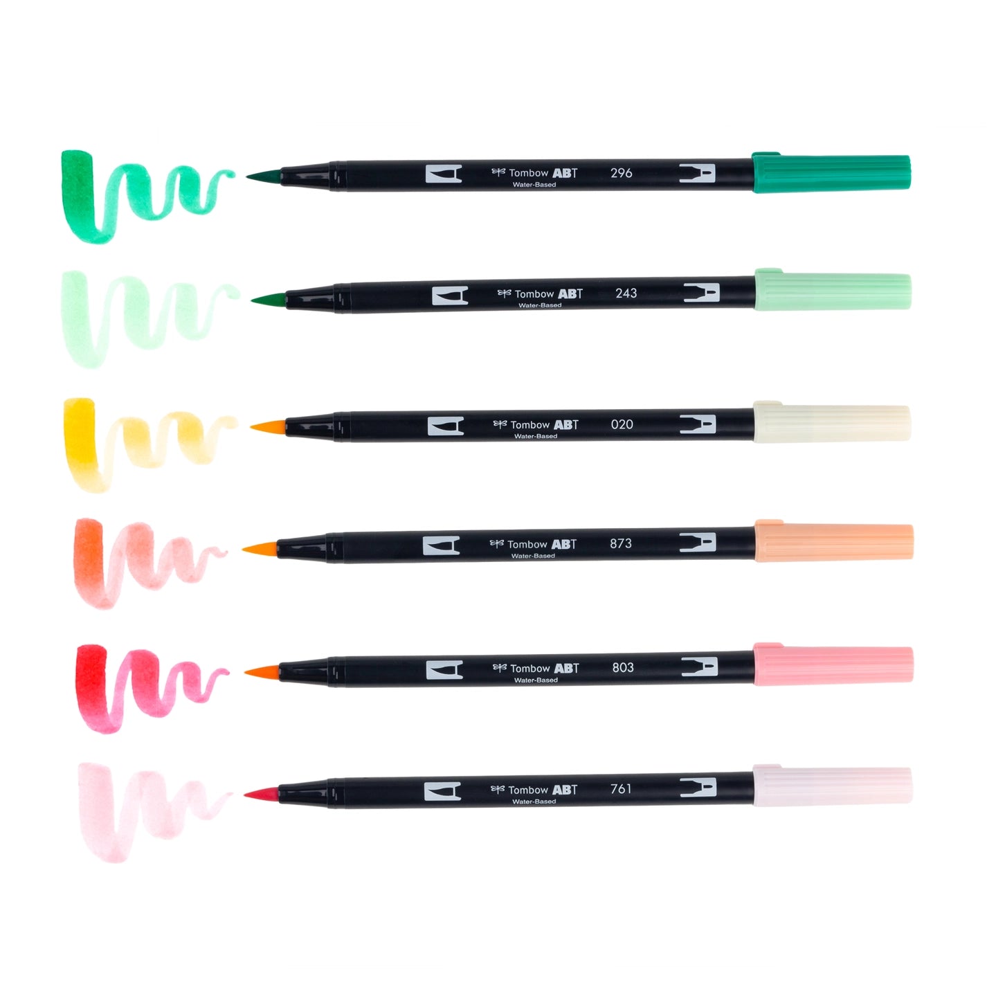 Tombow Dual Brush Pen, 6-Pack Sets
