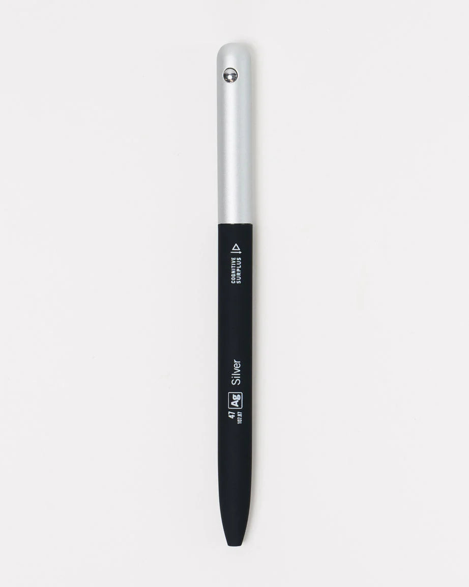 Cognitive Surplus Element Gel Pen Metallic Silver