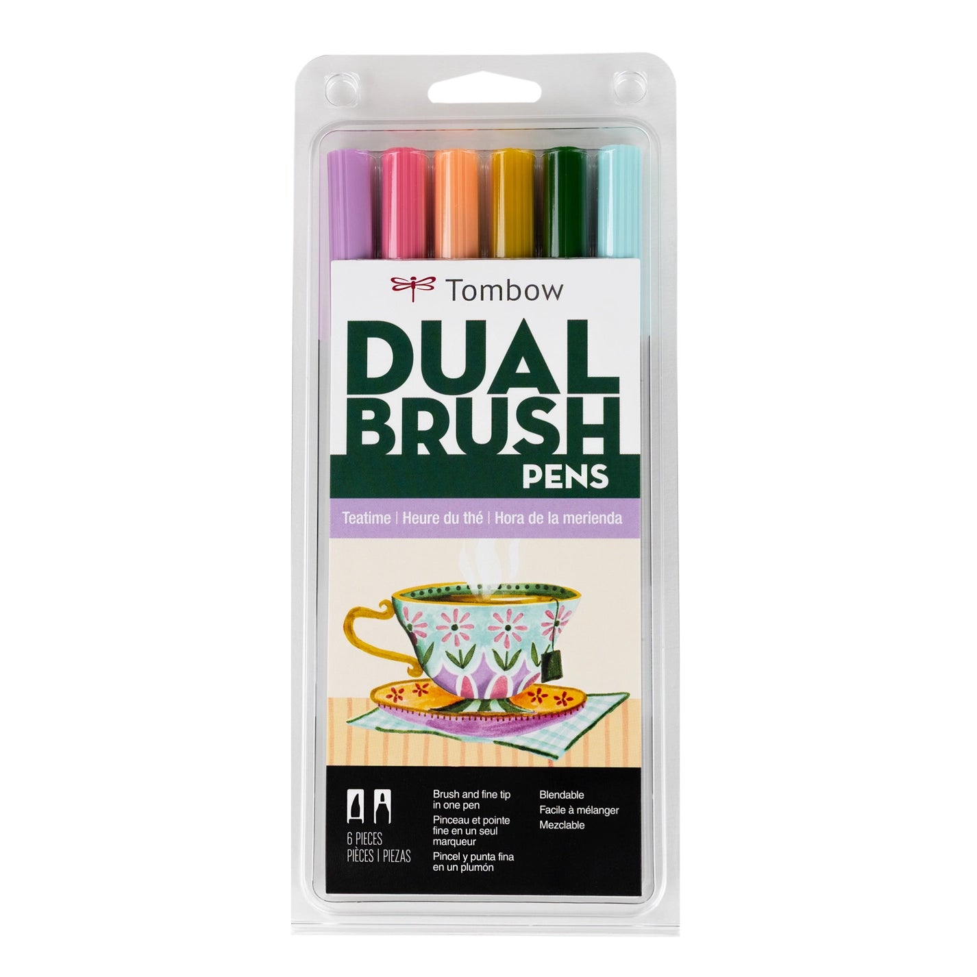 Tombow Dual Brush Pen, 6-Pack Sets