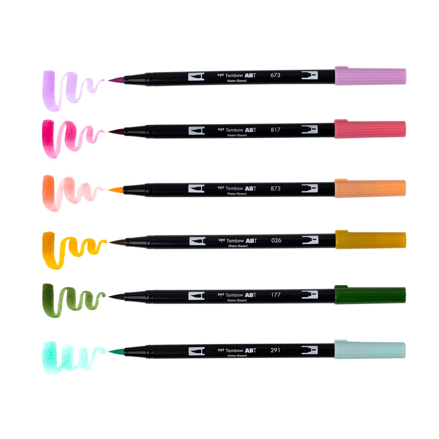 Tombow Dual Brush Pen, 6-Pack Sets