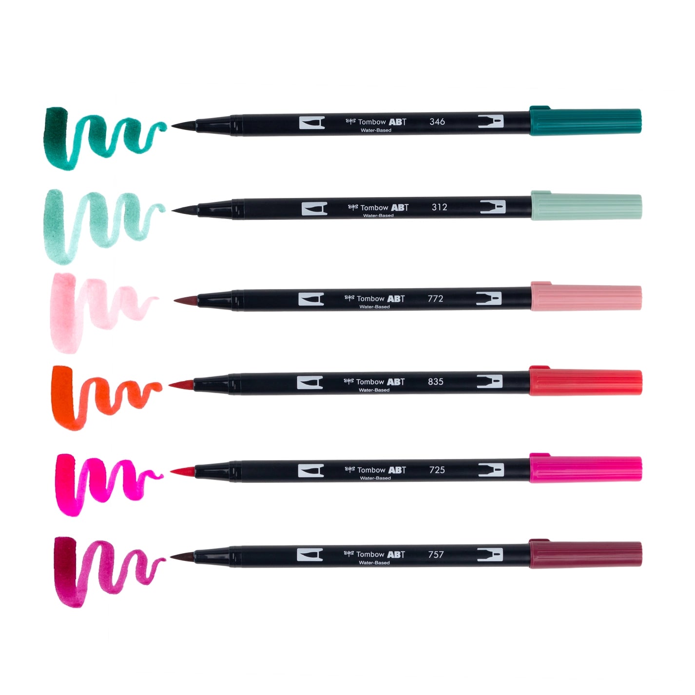 Tombow Dual Brush Pen, 6-Pack Sets