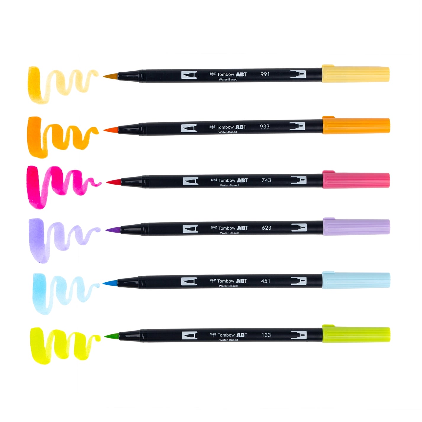 Tombow Dual Brush Pen, 6-Pack Sets