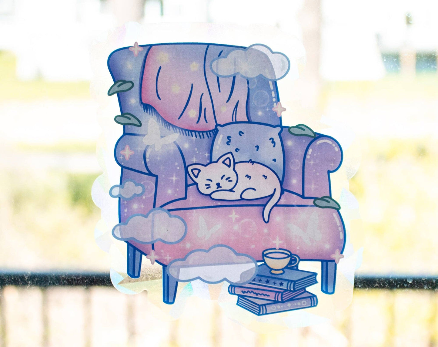 Reading Chair Suncatcher Sticker