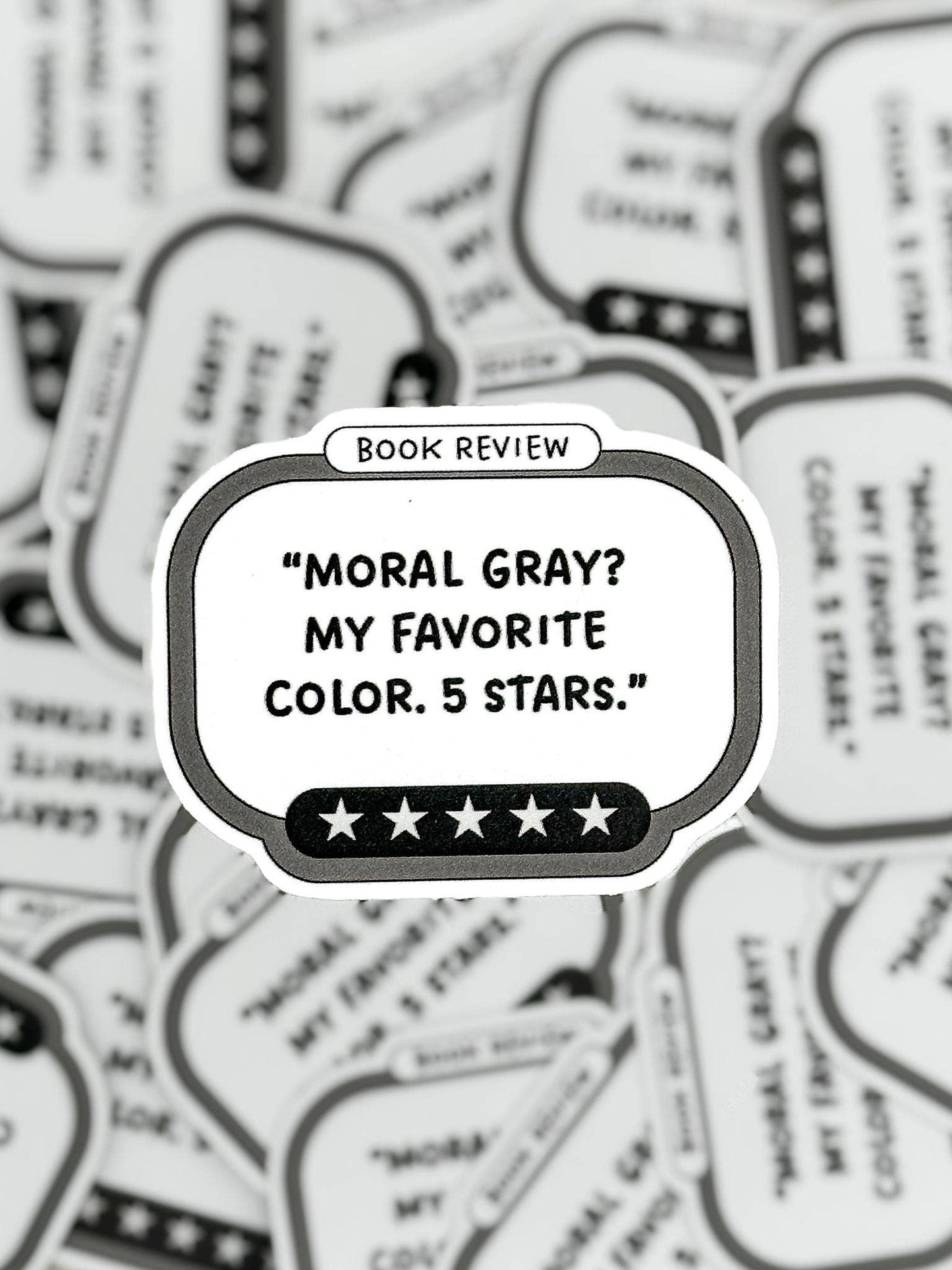 5 Star Book Review Waterproof Vinyl Sticker