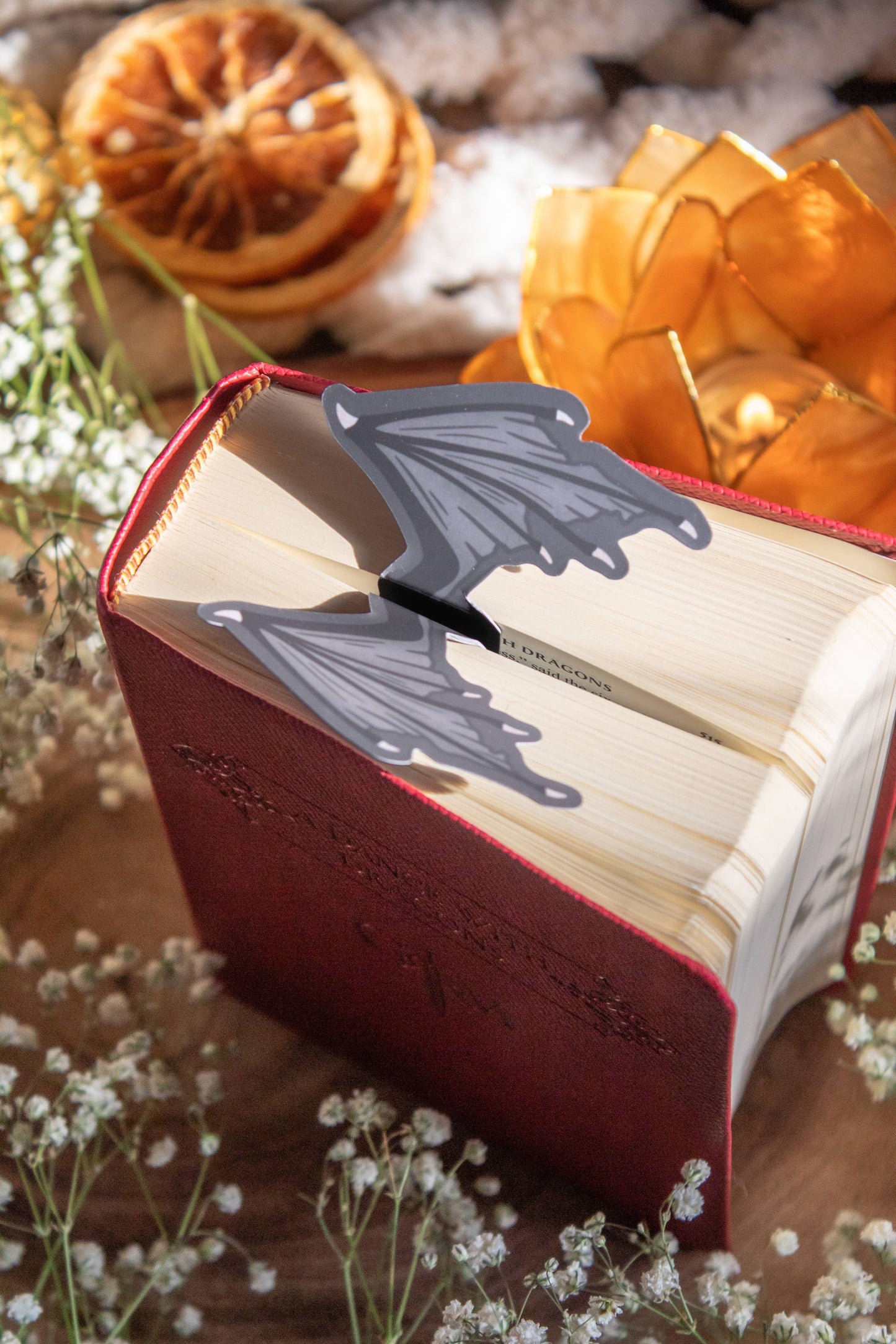 3D Dragon Wings Die-Cut Bookmark
