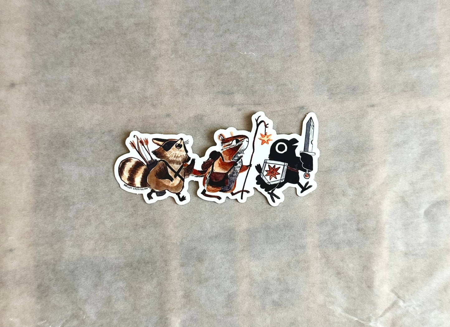 Adventuring party - Raccoon and Crow - D&D - DND - Dungeons 