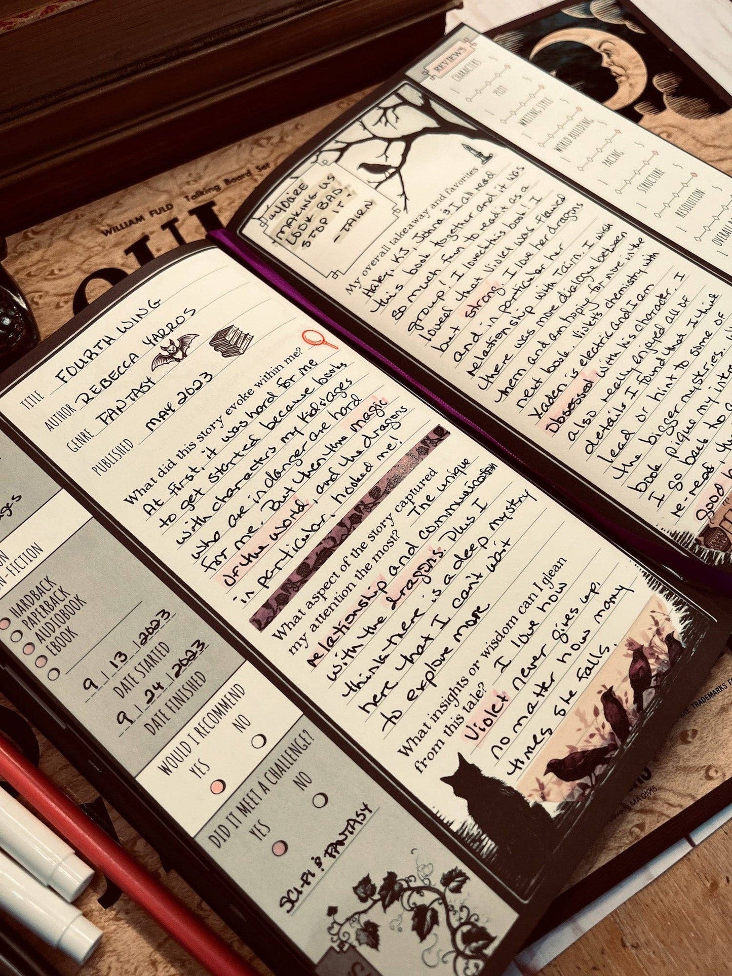 Waiting for the Night Reading Journal (Original Artwork) for Readers