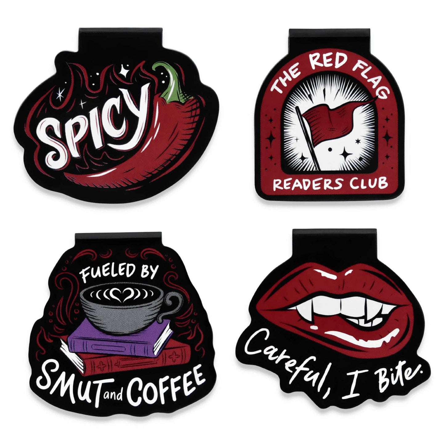 A Little Wicked Magnetic Bookmarks (4-Pack) (Original Artwork) (Original Artwork)
