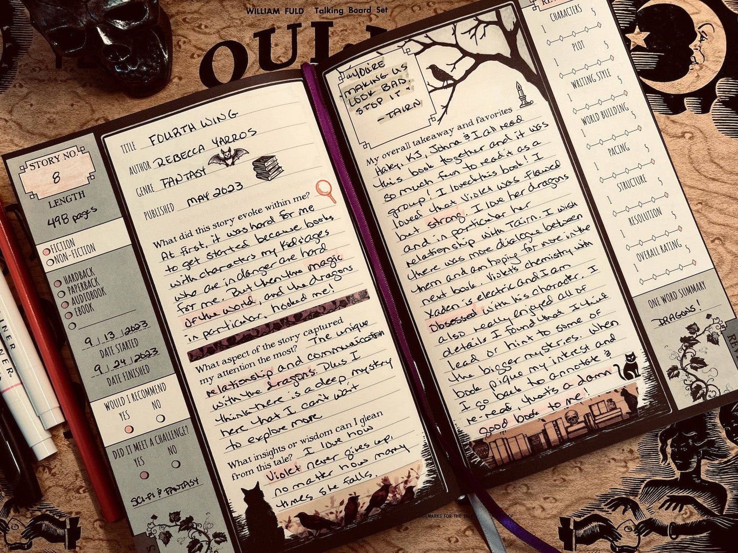 Waiting for the Night Reading Journal (Original Artwork) for Readers