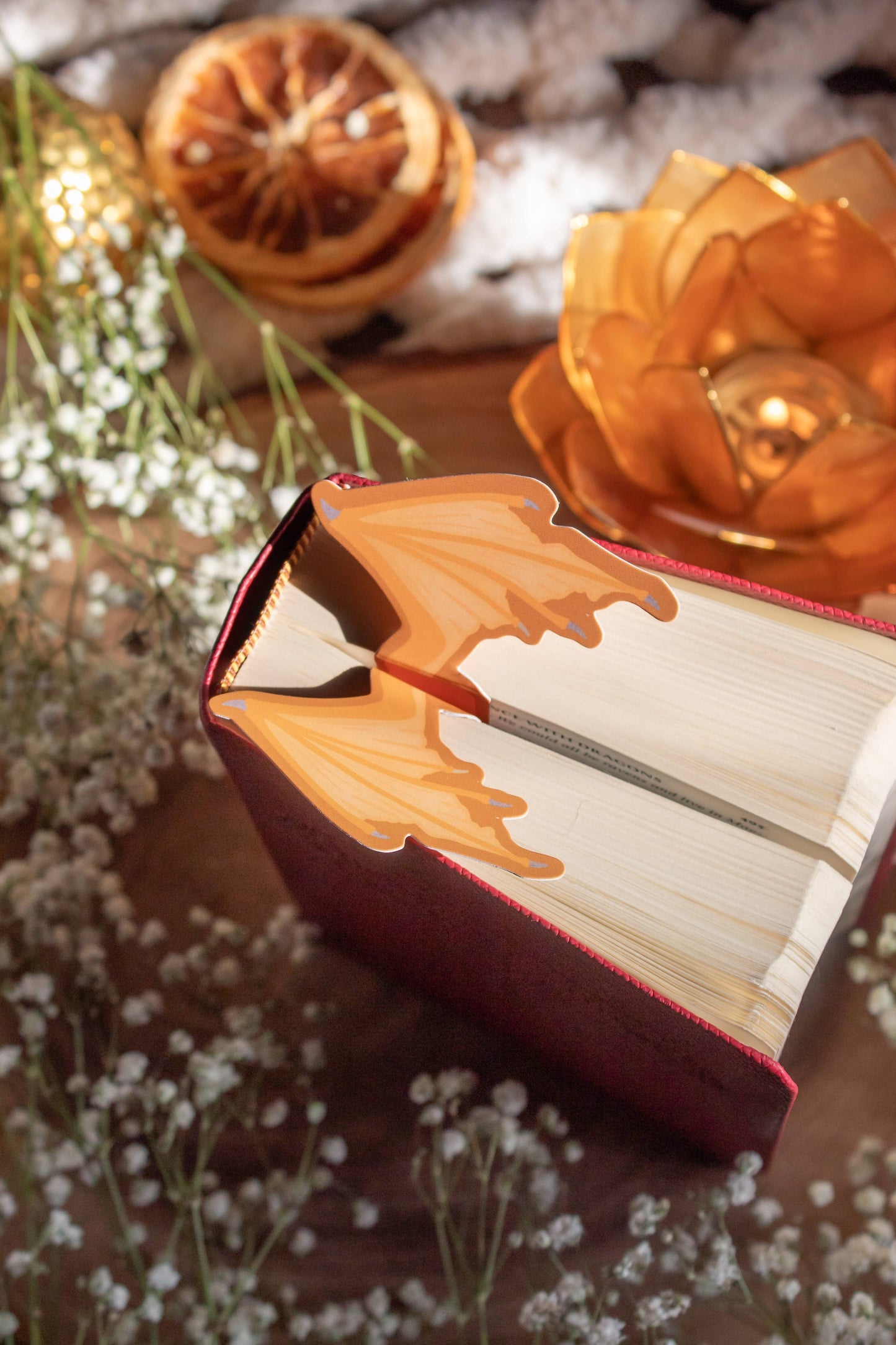 3D Dragon Wings Die-Cut Bookmark