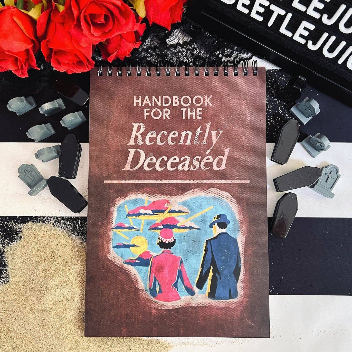 Beetlejuice Handbook for the Recently Deceased Top-Spiral Steno Notepad (6'' x 9'')