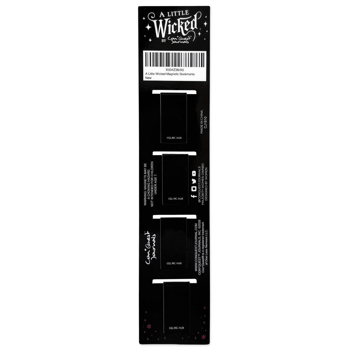 A Little Wicked Magnetic Bookmarks (4-Pack) (Original Artwork) (Original Artwork)